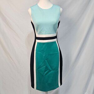 Calvin Klein - Size 6 - Colorblock Sleeveless Dress